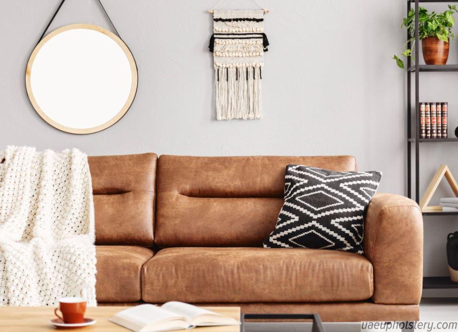 Leather sofa upholstery